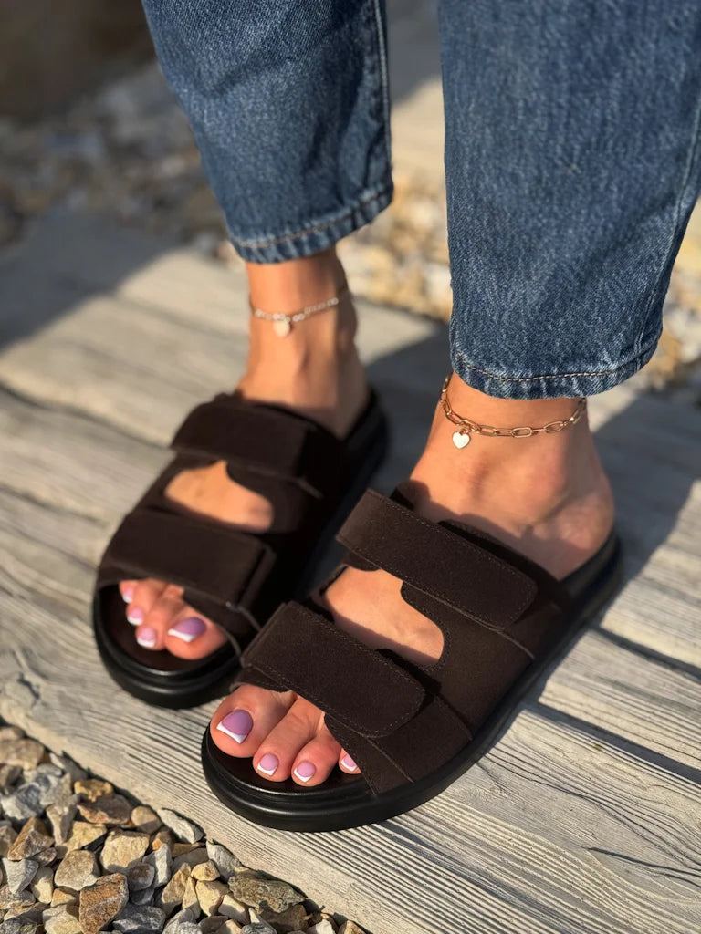 Women's Suede Summer Sandals – Trendy and Effortless Comfort