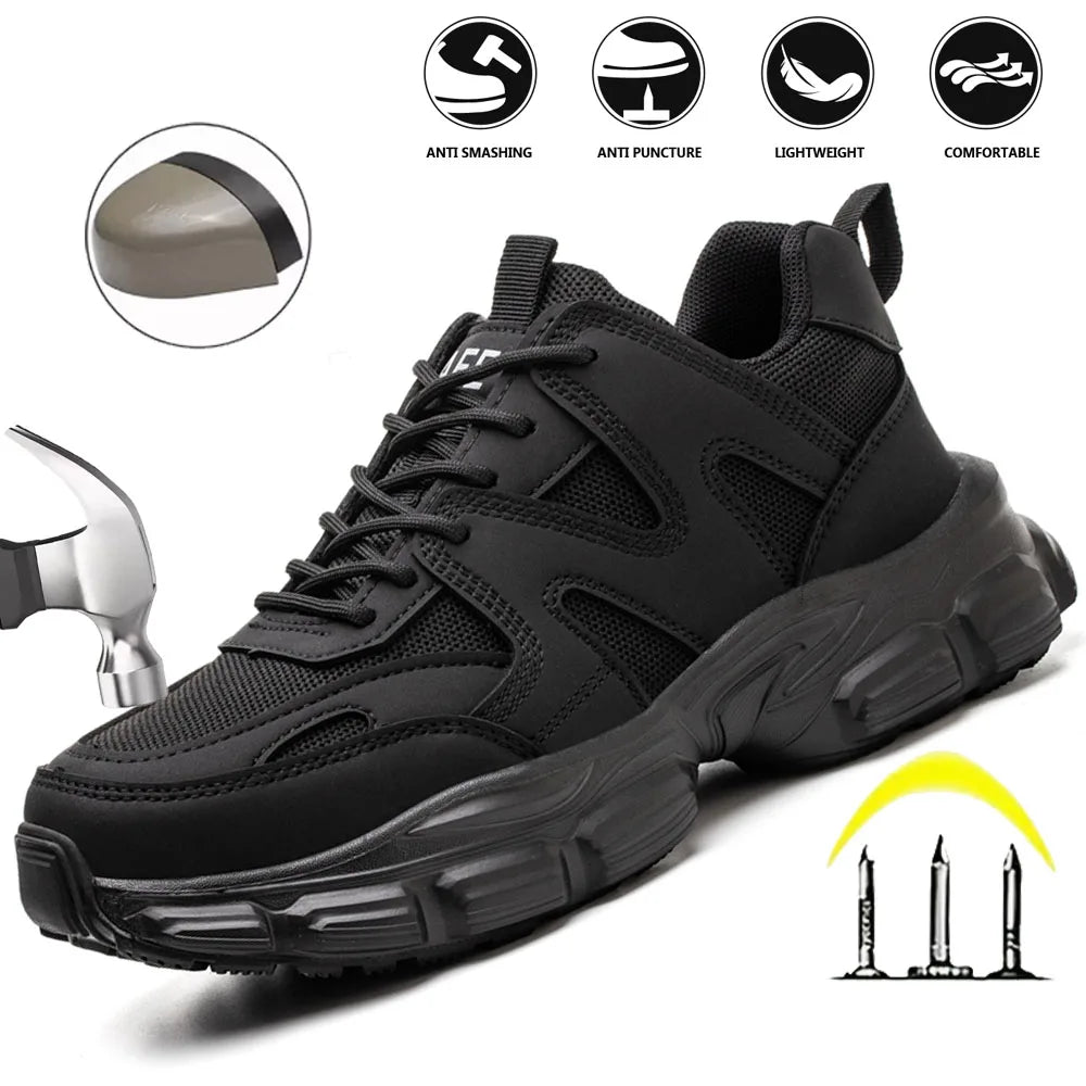 Steel Toe Cap Trainers | Women Safety Shoes | Non-Slip Puncture Proof Work Boots